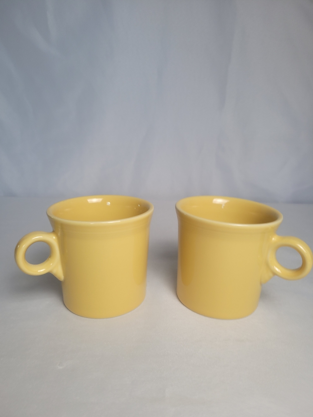 Fiestaware Lot Of 2 Yellow Coffee Mugs Homer Laughlin